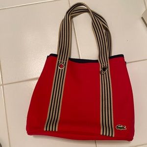 Lacoste red/ navy bag - used